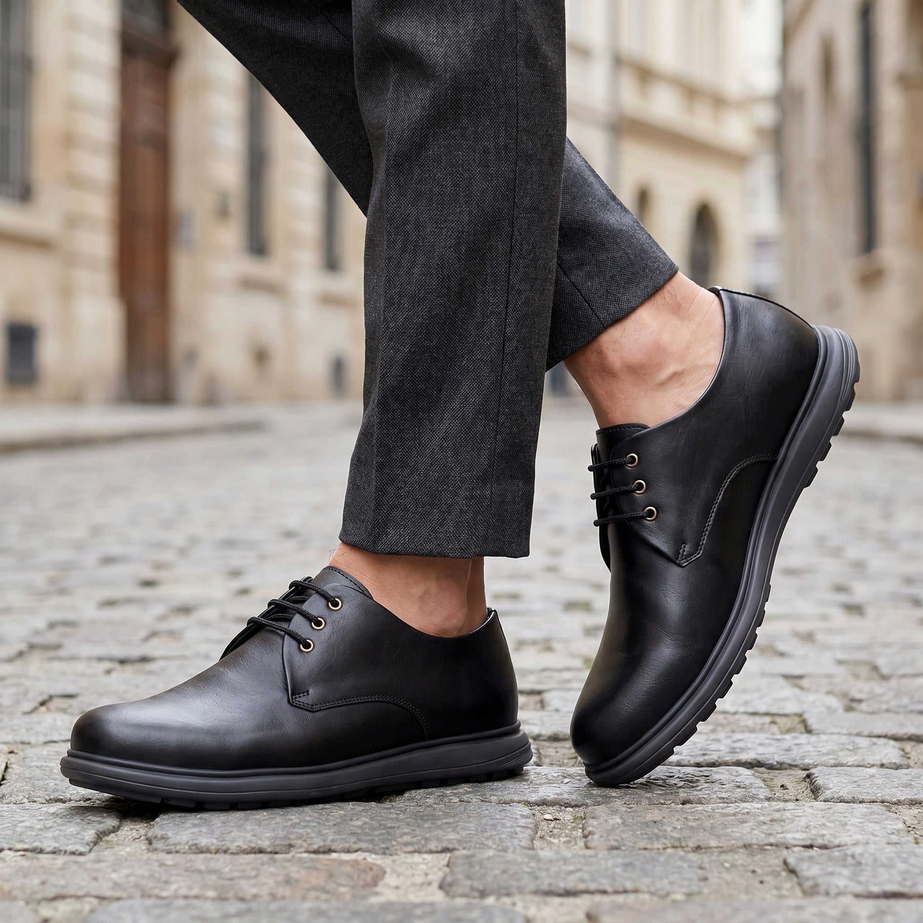 BAXXICO Modern Comfort Derby Shoes with Sleek Silhouette & Premium Everyday Wear
