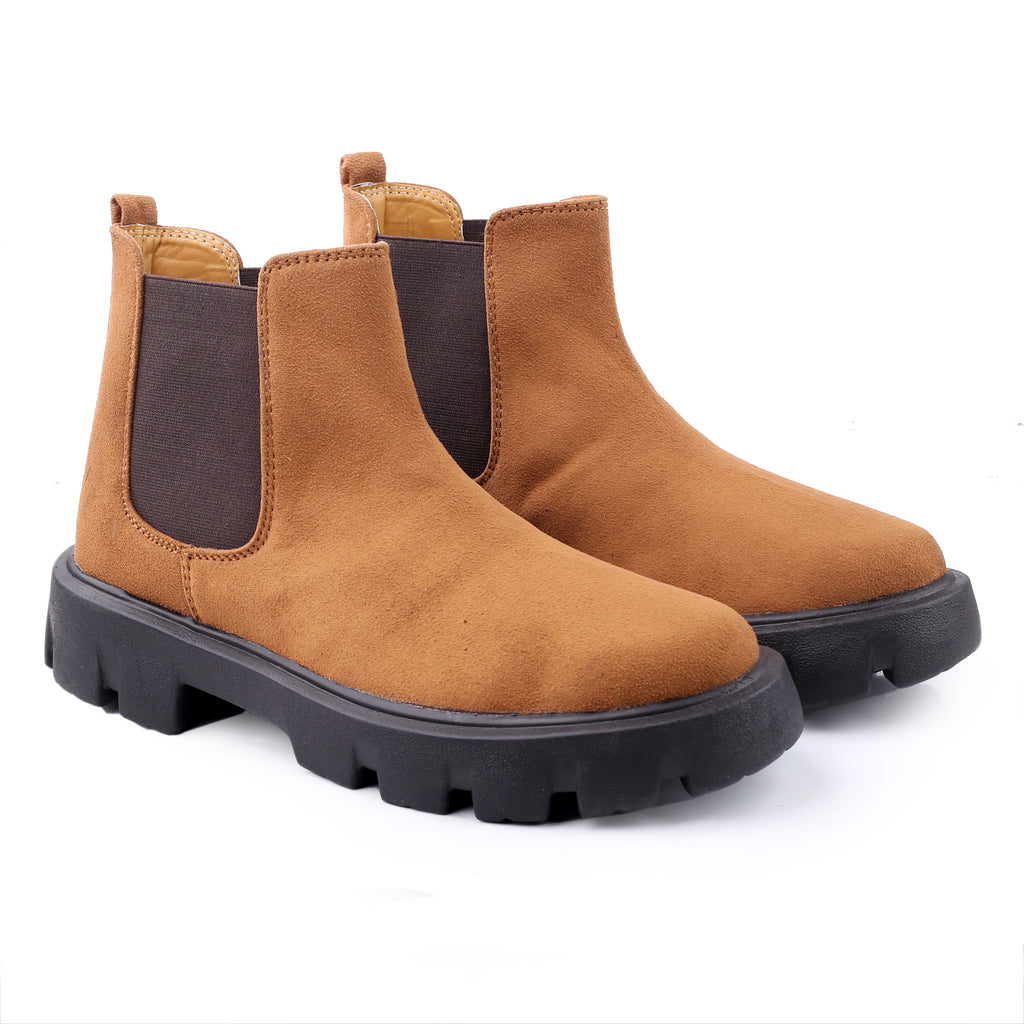 Baxxico Vegan Suede Ultra Comfortable Slip-on Boots for Men