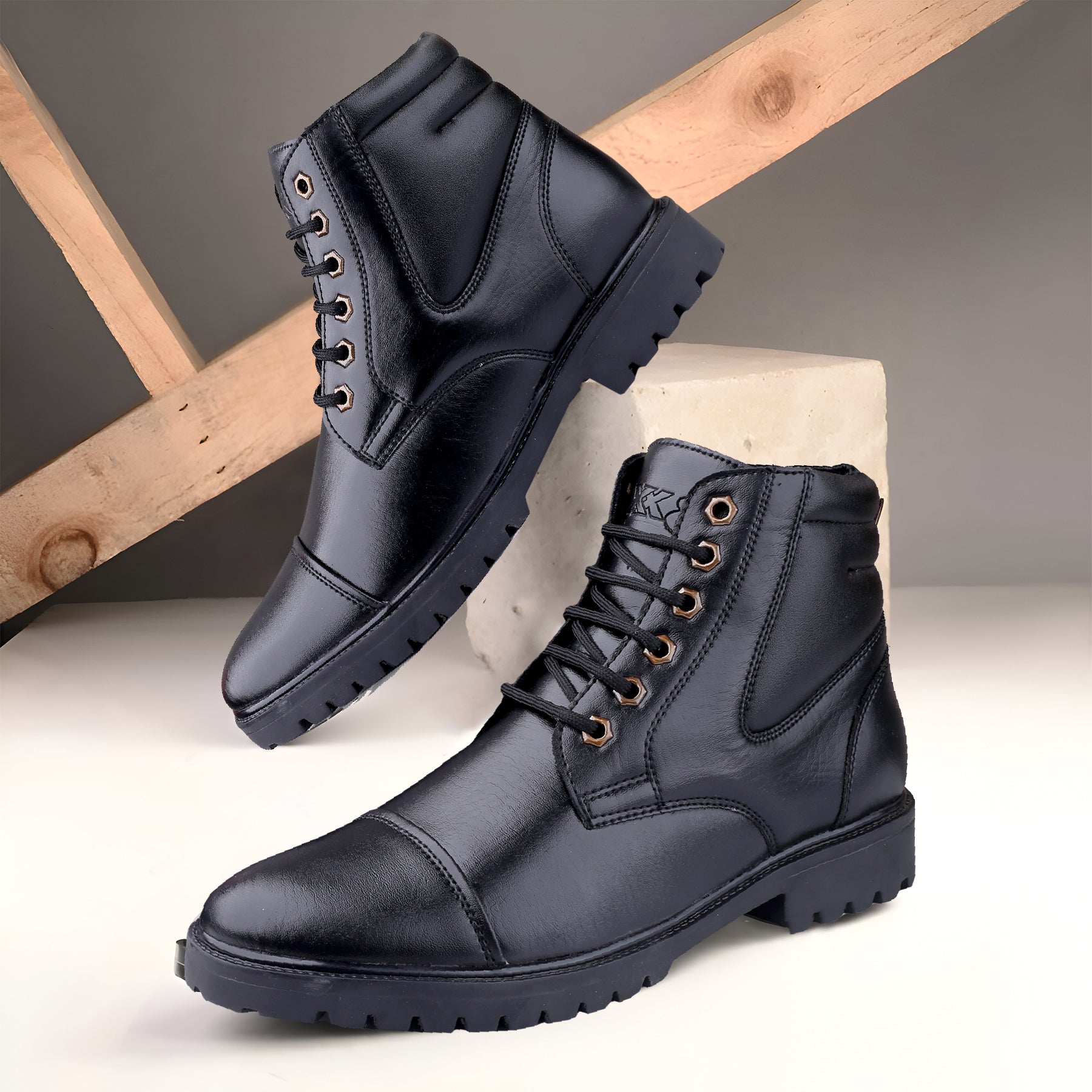 Baxxico Lace-up Ankle Stylish Boots for Men
