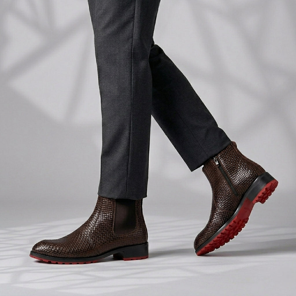 BAXXICO Stylish High Heel Boots with Premium Textured Designer Finish
