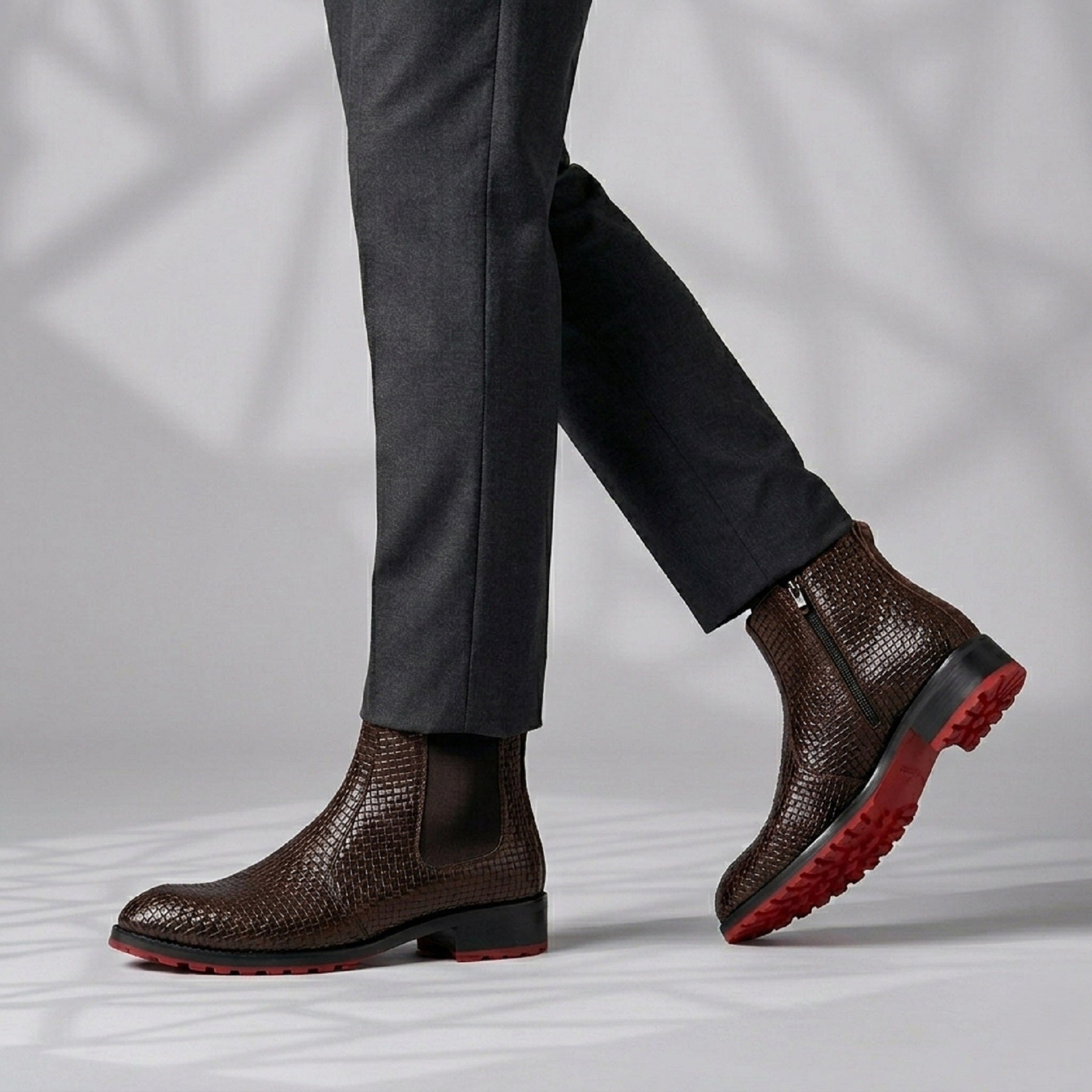 BAXXICO Stylish High Heel Boots with Premium Textured Designer Finish