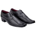 BAXXICO Mens Faux Upper Formal Derby Black Lace Up Shoes
