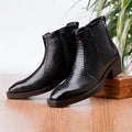 BAXXICO Mens Stylish 2 Inch Height Boosting Ankle Boots