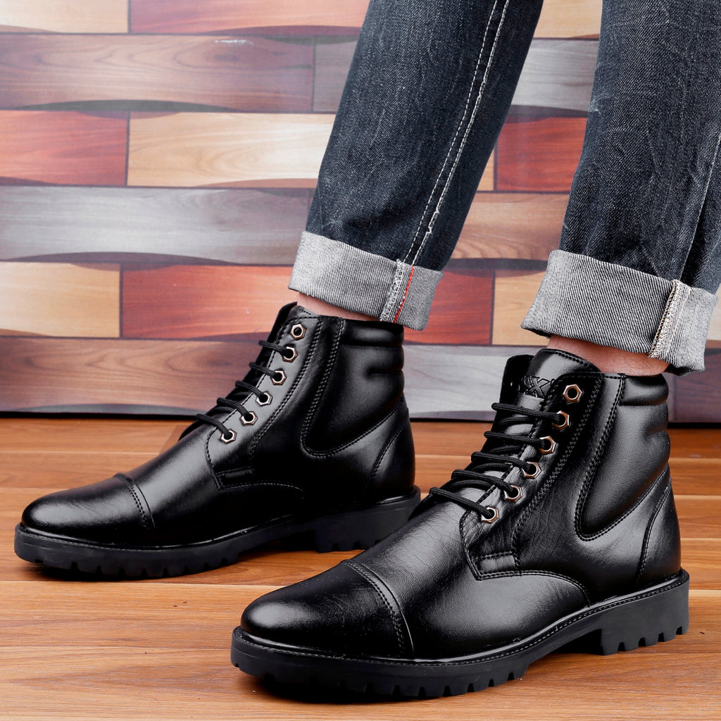 Baxxico Lace-up Ankle Stylish Boots for Men