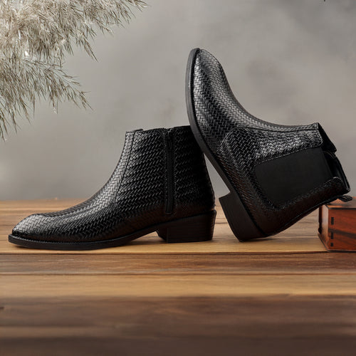 BAXXICO Faux Leather Height Enhancing Formal Shoes