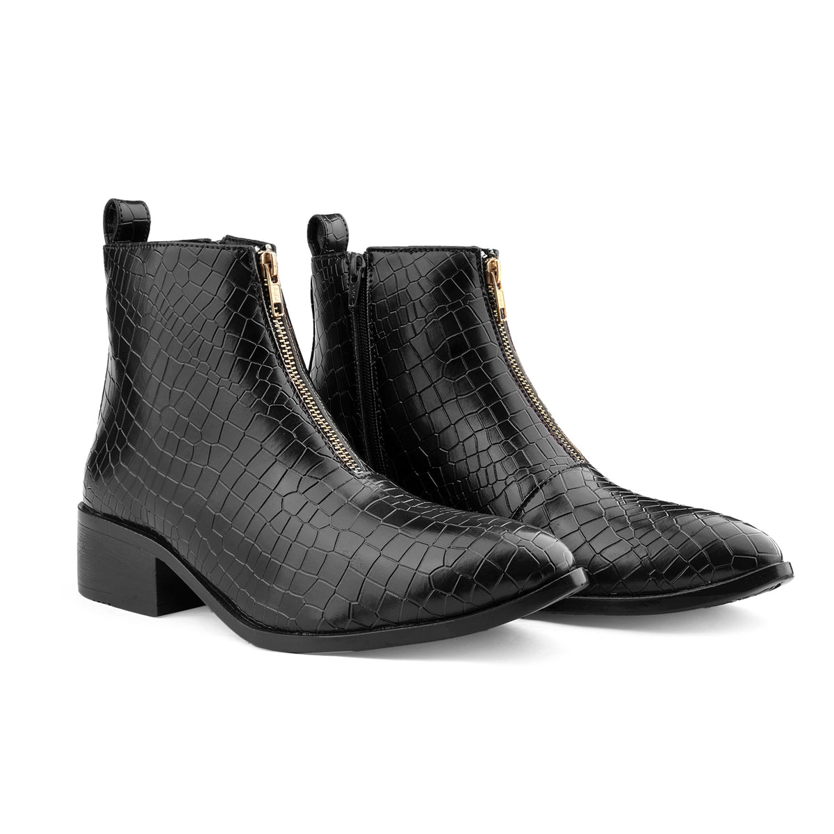 BAXXICO Mens Ankle Boots Stylish Zip Up Boots for Office Travel and Daily Wear