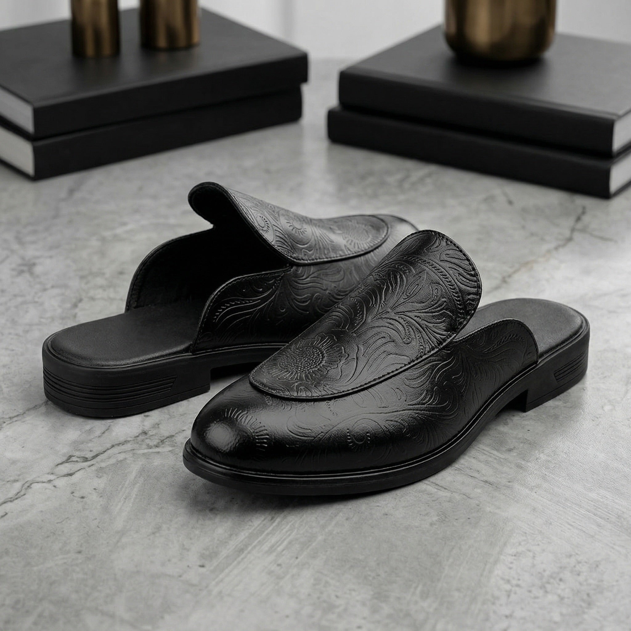 BAXXICO Luxury Slip On Mule Shoes Crafted for Bold Modern Fashion