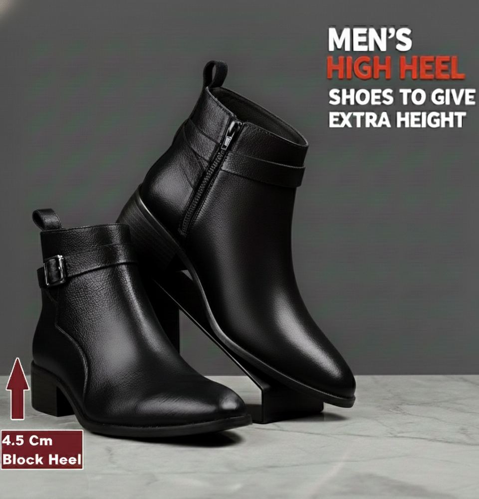 BAXXICO Mens Height Boost Boots for Formal & Casual Wear