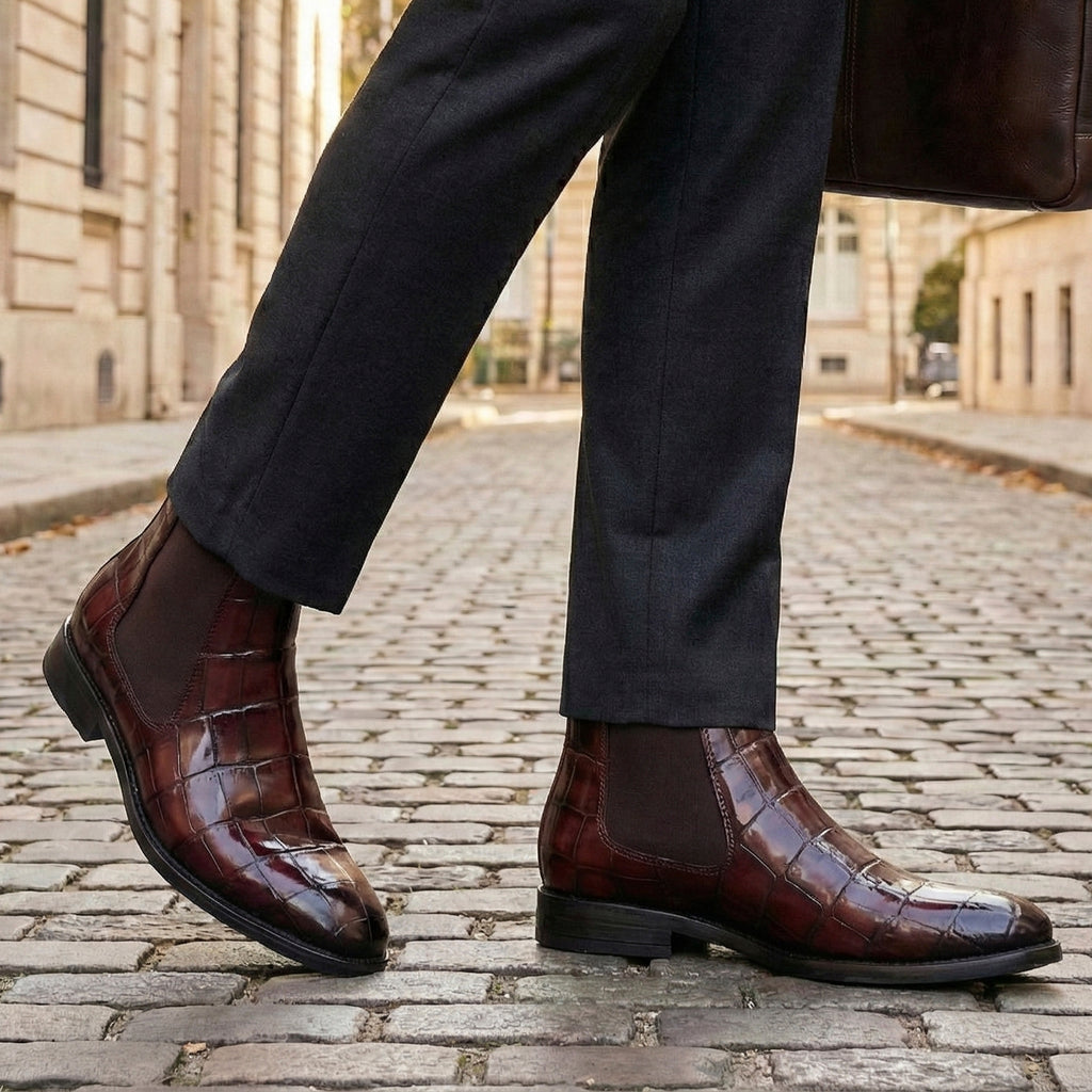BAXXICO Mens Premium Vegan Leather Stylish Boots Durable Comfortable & Timeless Design