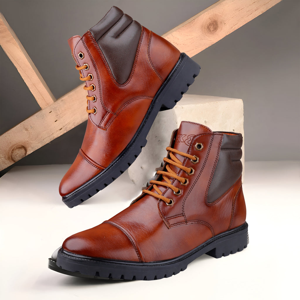 Baxxico Lace-up Ankle Stylish Boots for Men