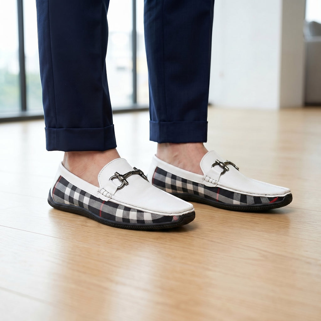 BAXXICO Stylish And Comfortable Checker Loafers for Men