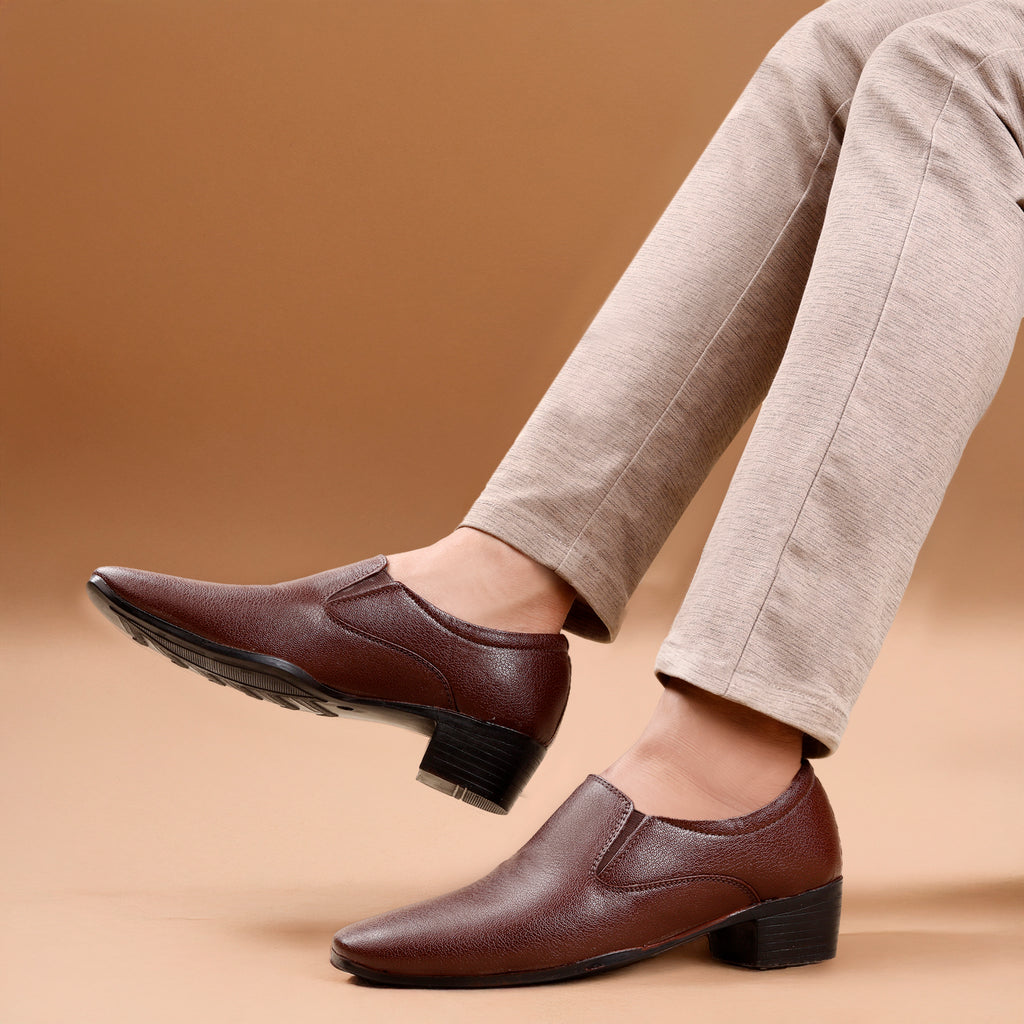 BAXXICO Height Increasing Elevator Slip-on Formal Shoes for Men