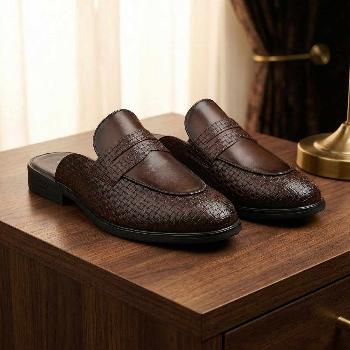 BAXXICO Stylish Mens Mule Shoes with Luxury Fashion Inspired Finish