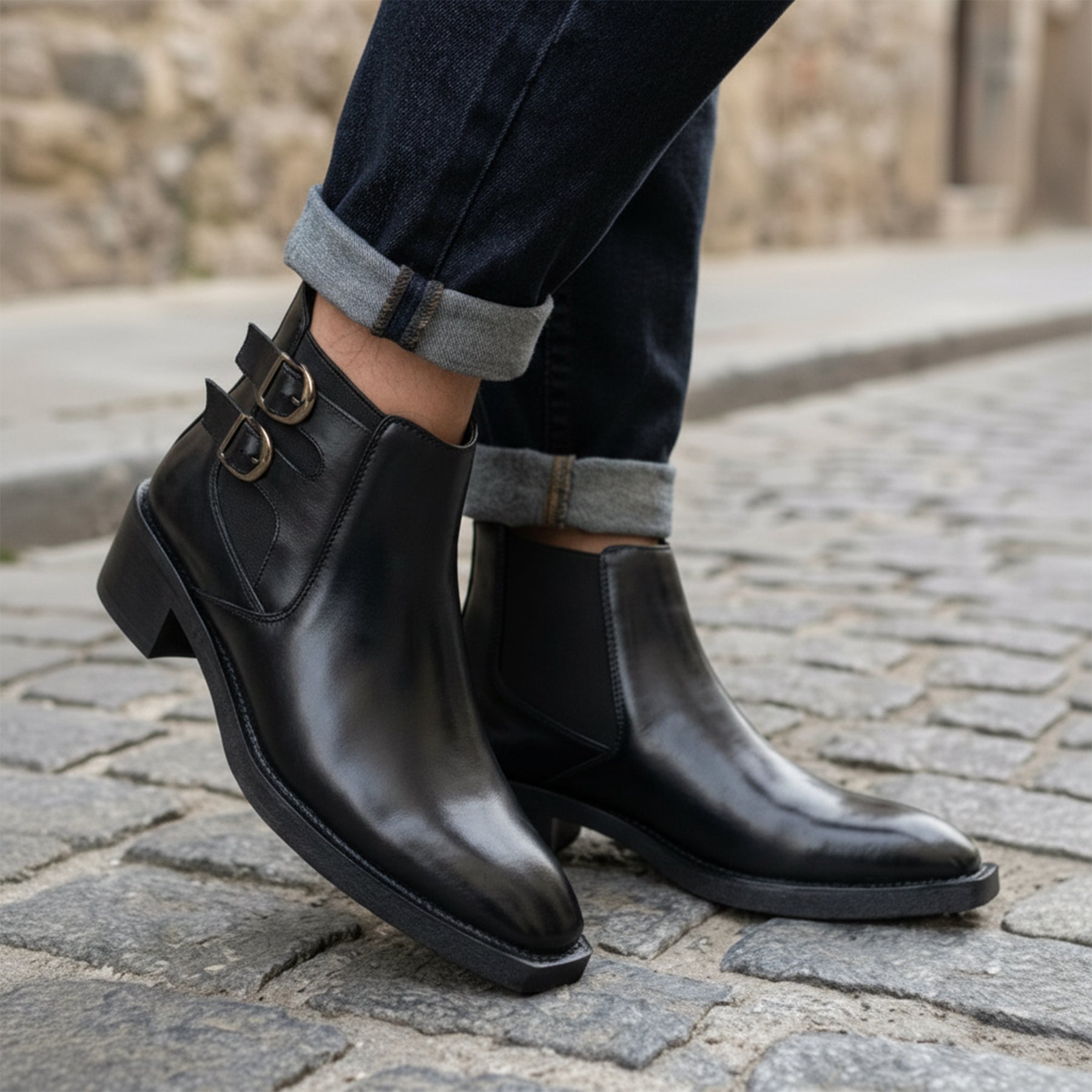 BAXXICO Mens Formal Chelsea Boots Extra Height Lift Comfortable Fashion Boots