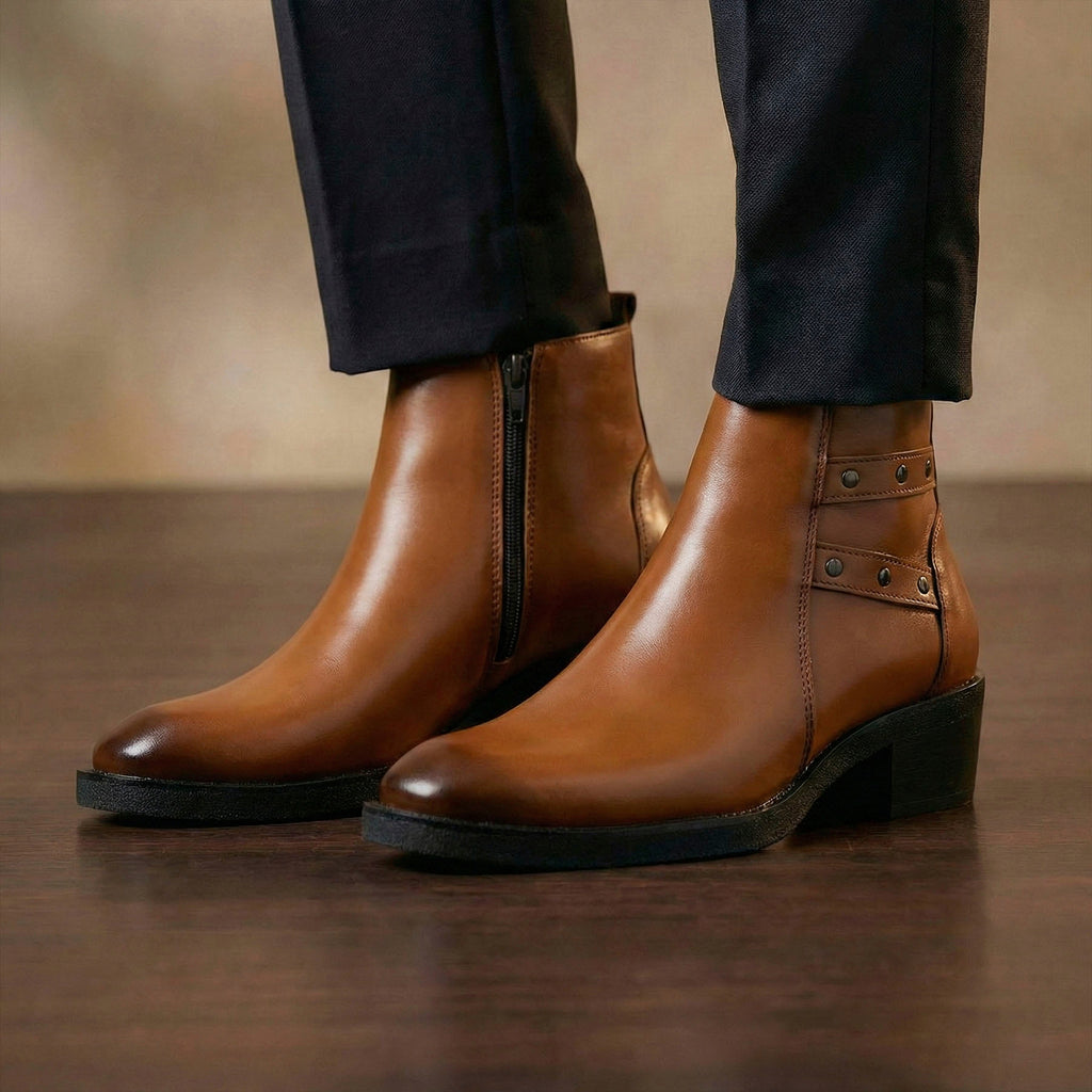 BAXXICO 2 Inch Height Lift Boots Stylish Elevator Footwear for Men