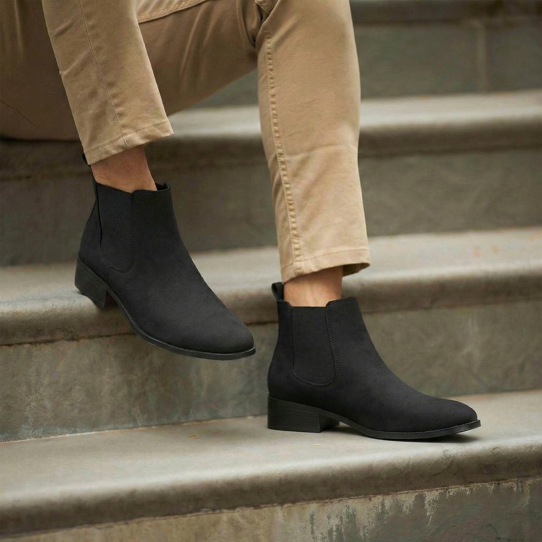 BAXXICO Smart Casual Mens Boots with 4.5cm Heel Height