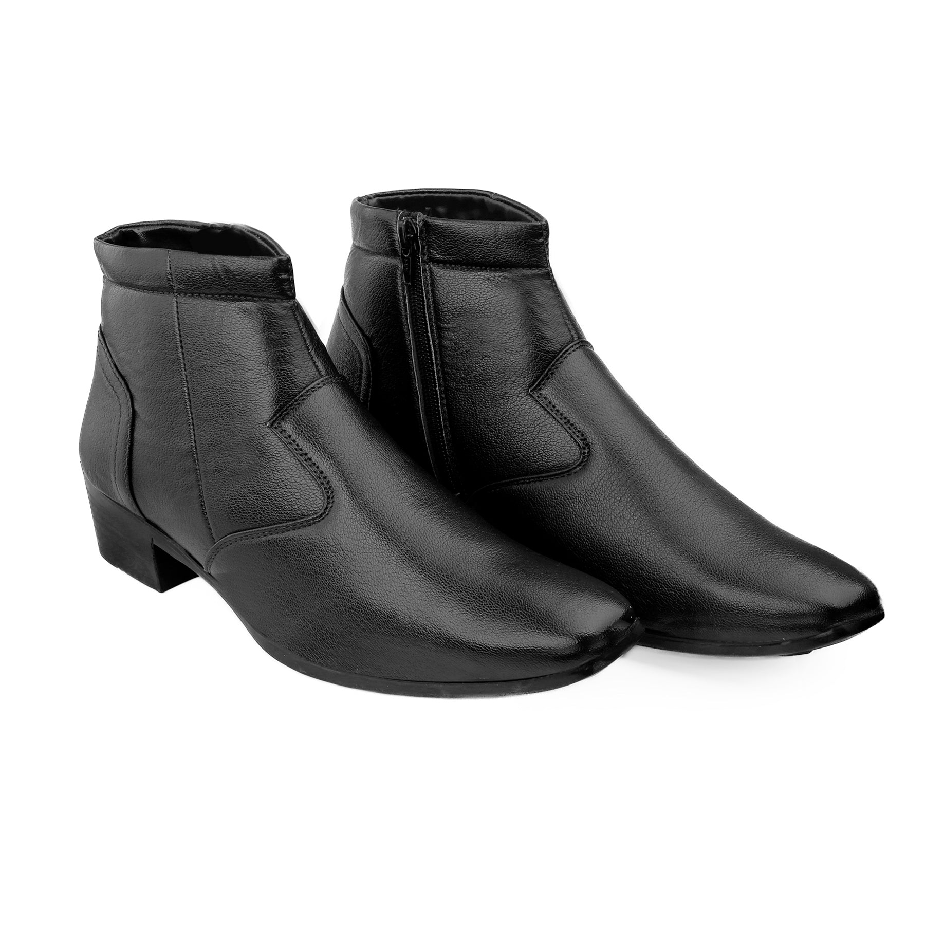 BAXXICO Height Increasing Formal Ankle Zipper Boots