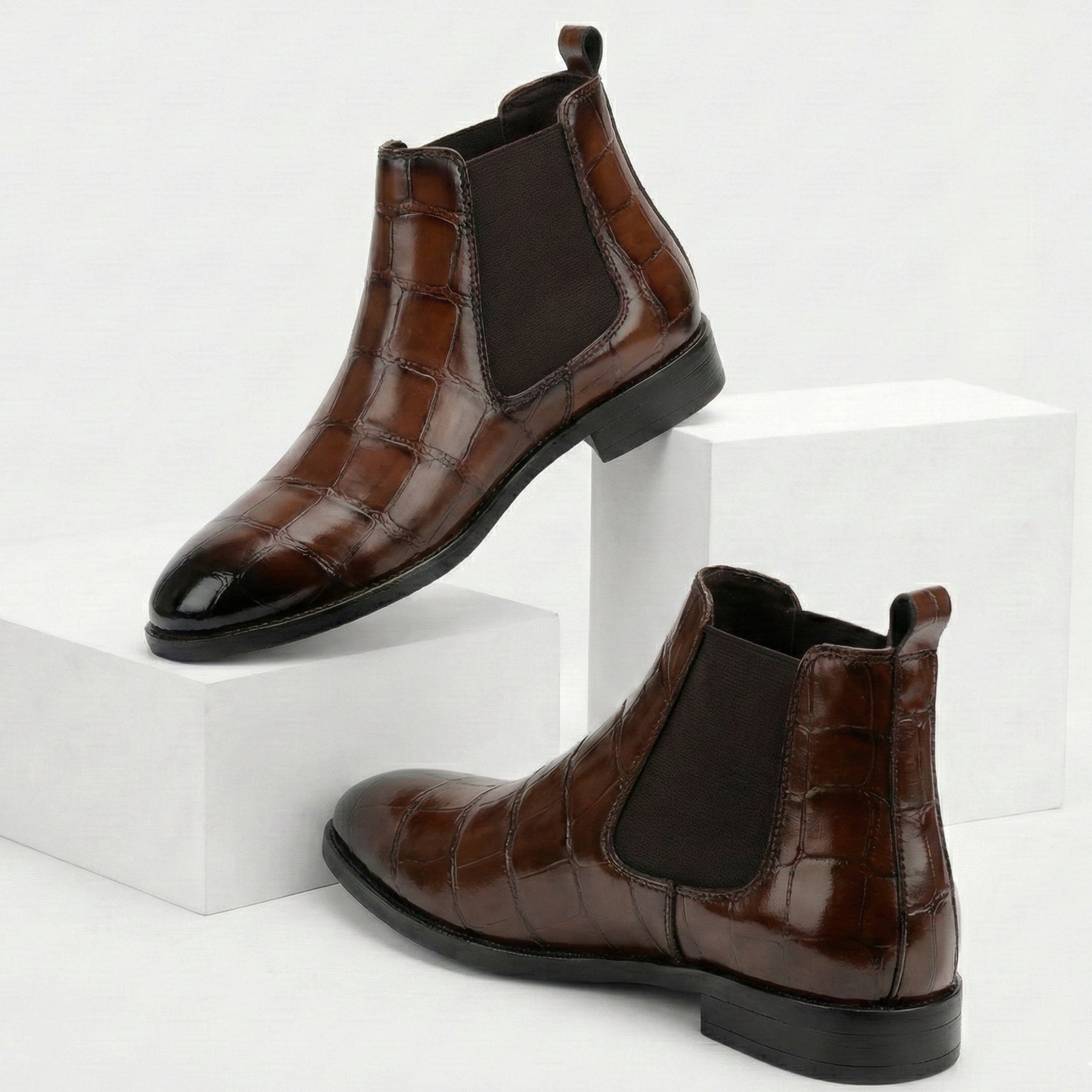 BAXXICO Mens Premium Vegan Leather Stylish Boots Durable Comfortable & Timeless Design