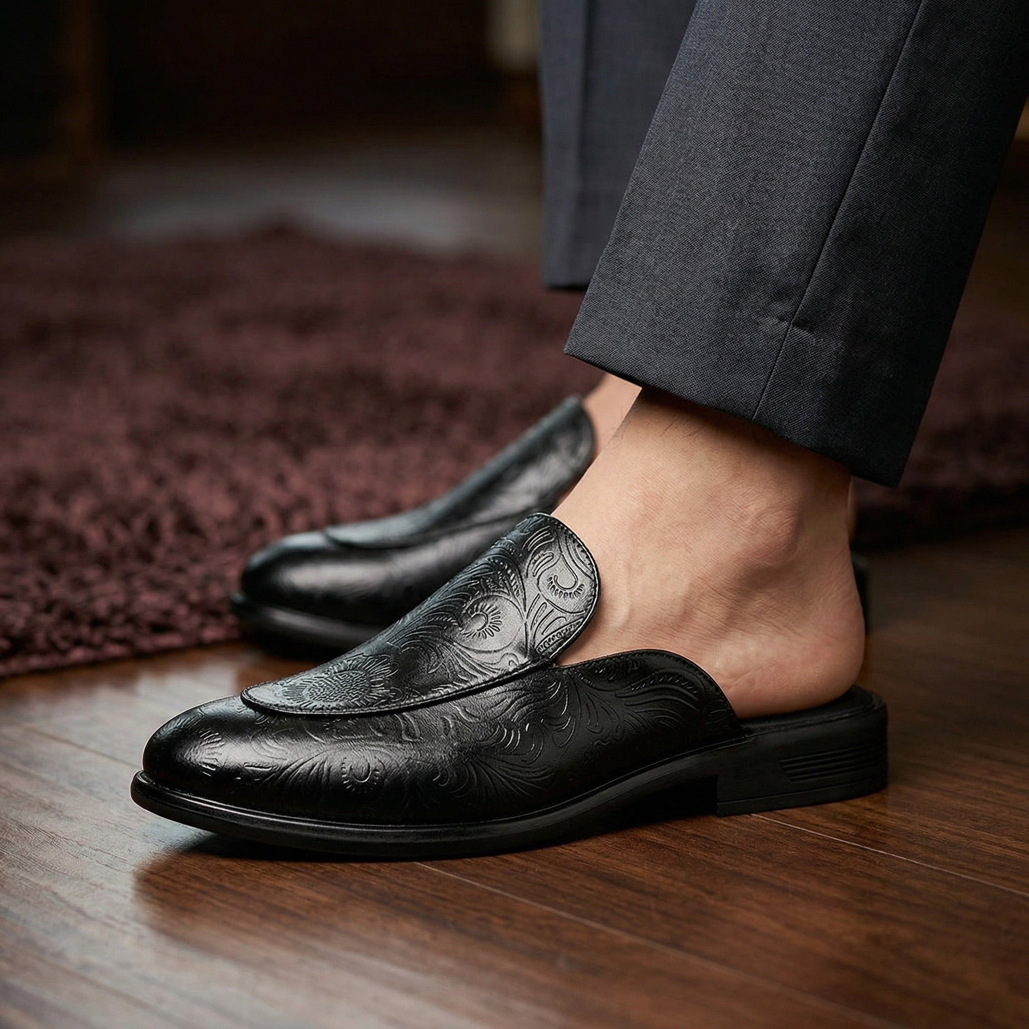 BAXXICO Luxury Slip On Mule Shoes Crafted for Bold Modern Fashion