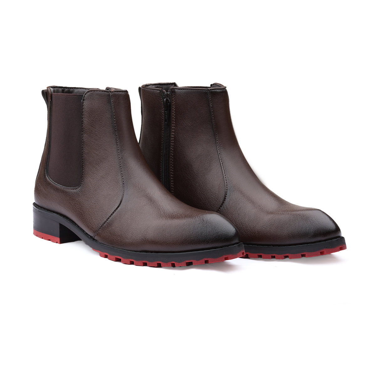 BAXXICO Stylish Black Chelsea Boots with Premium Elevated Heel Design