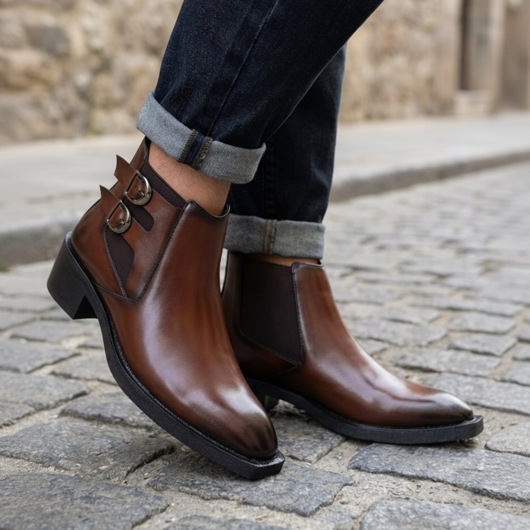 BAXXICO Mens Formal Chelsea Boots Extra Height Lift Comfortable Fashion Boots