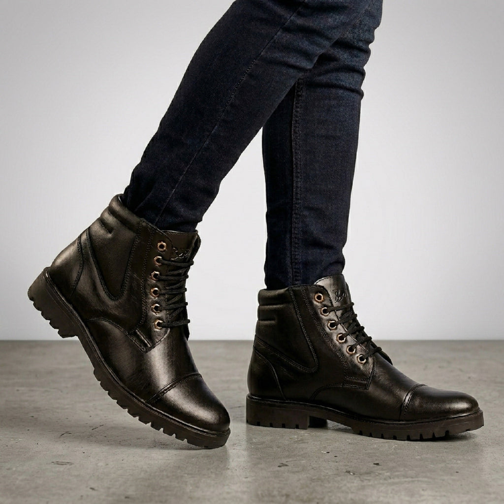 Baxxico Lace-up Ankle Stylish Boots for Men