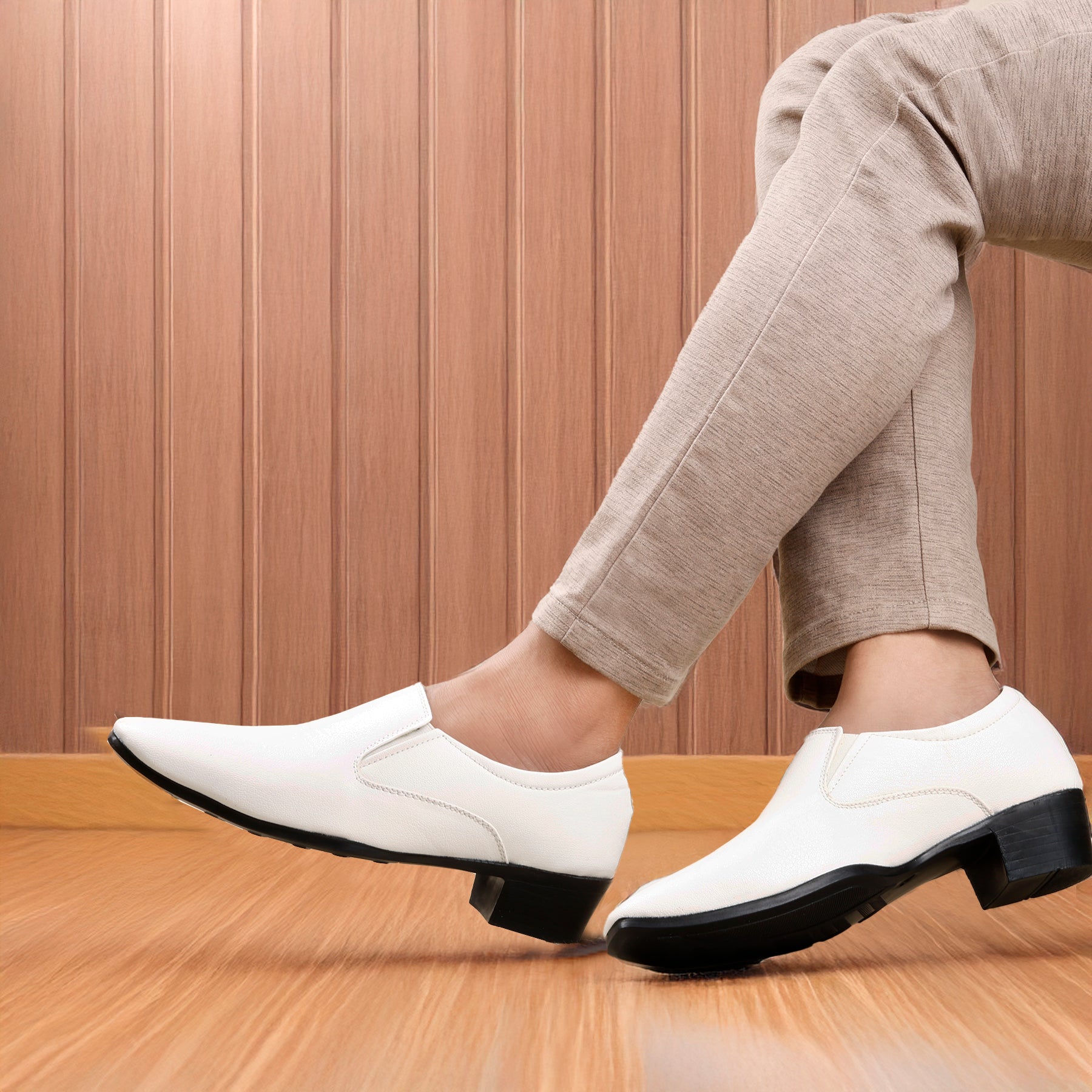 BAXXICO Height Increasing Elevator Slip-on Formal Shoes for Men