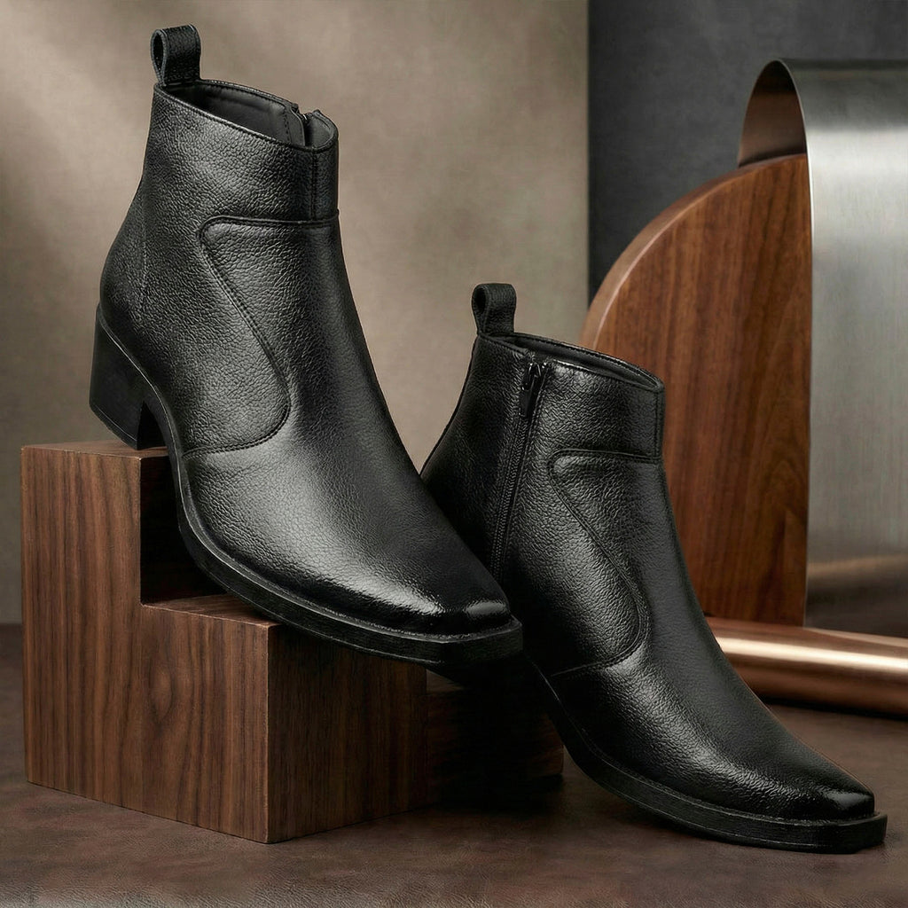BAXXICO Mens 2 Inch Heel Height Increasing Boots