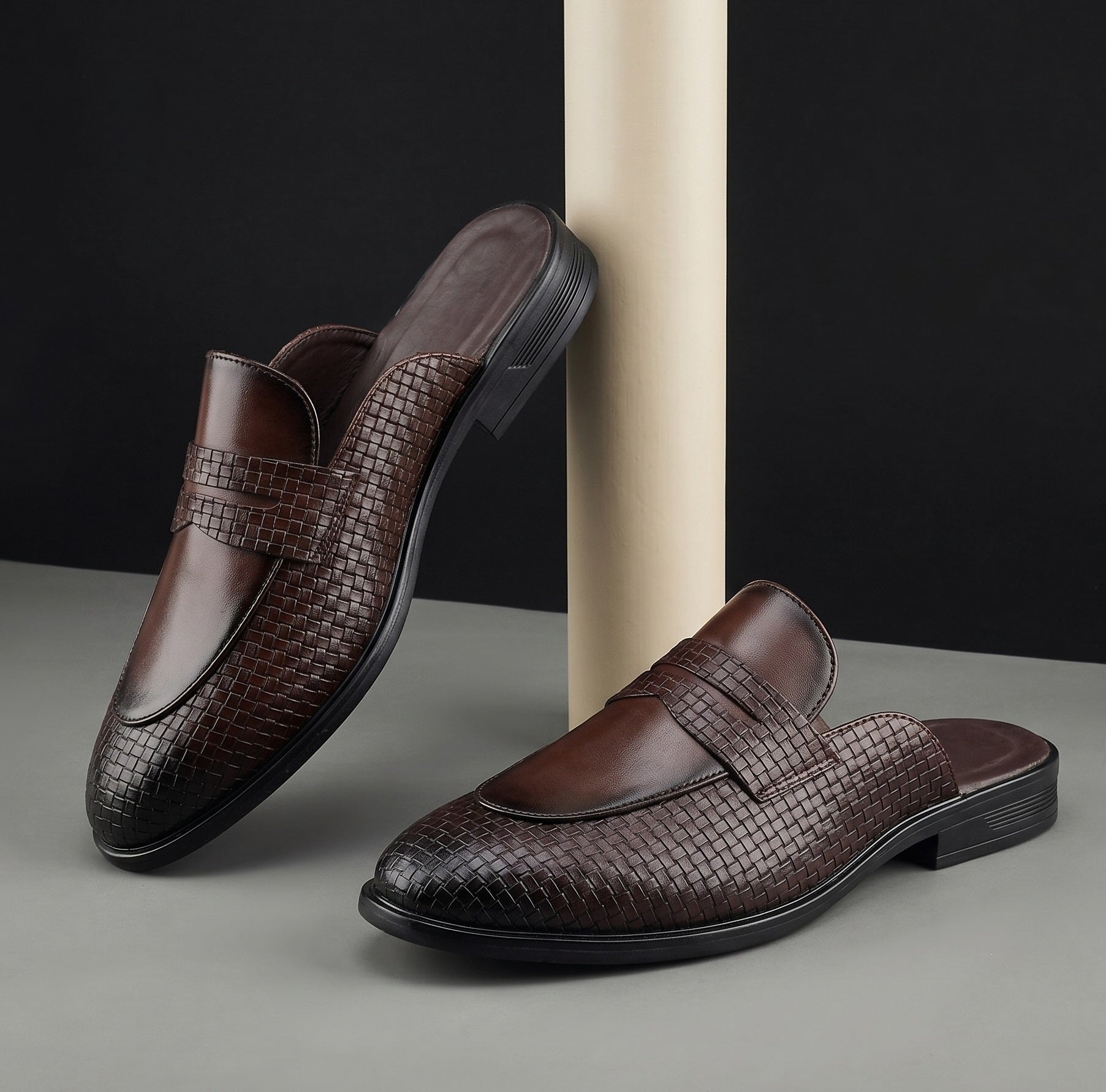 BAXXICO Stylish Mens Mule Shoes with Luxury Fashion Inspired Finish