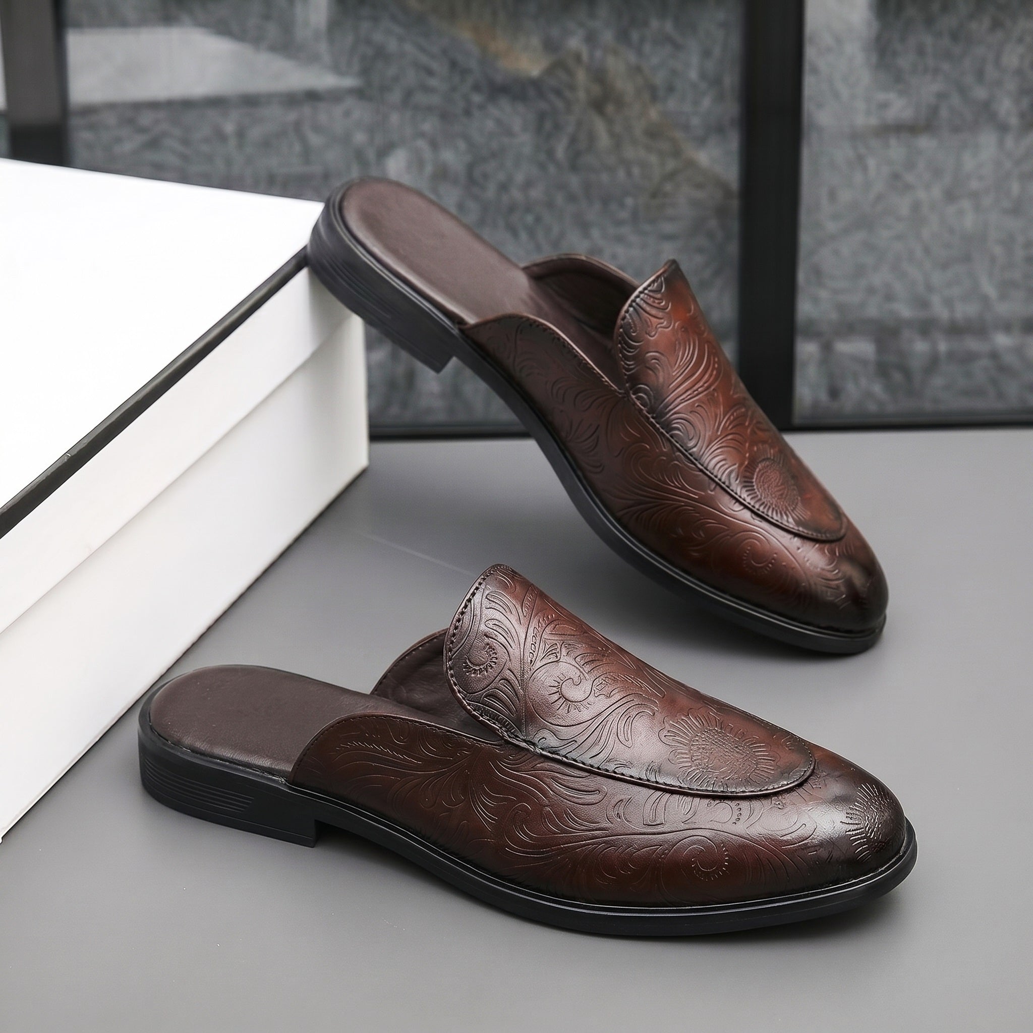 BAXXICO Luxury Slip On Mule Shoes Crafted for Bold Modern Fashion