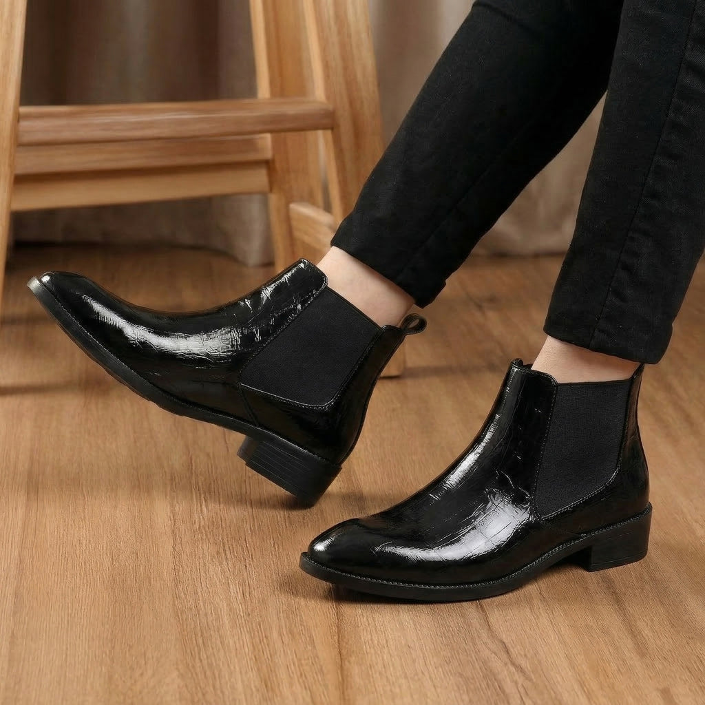 BAXXICO Mens Elevator Chelsea Boots Increase Height with Premium Style