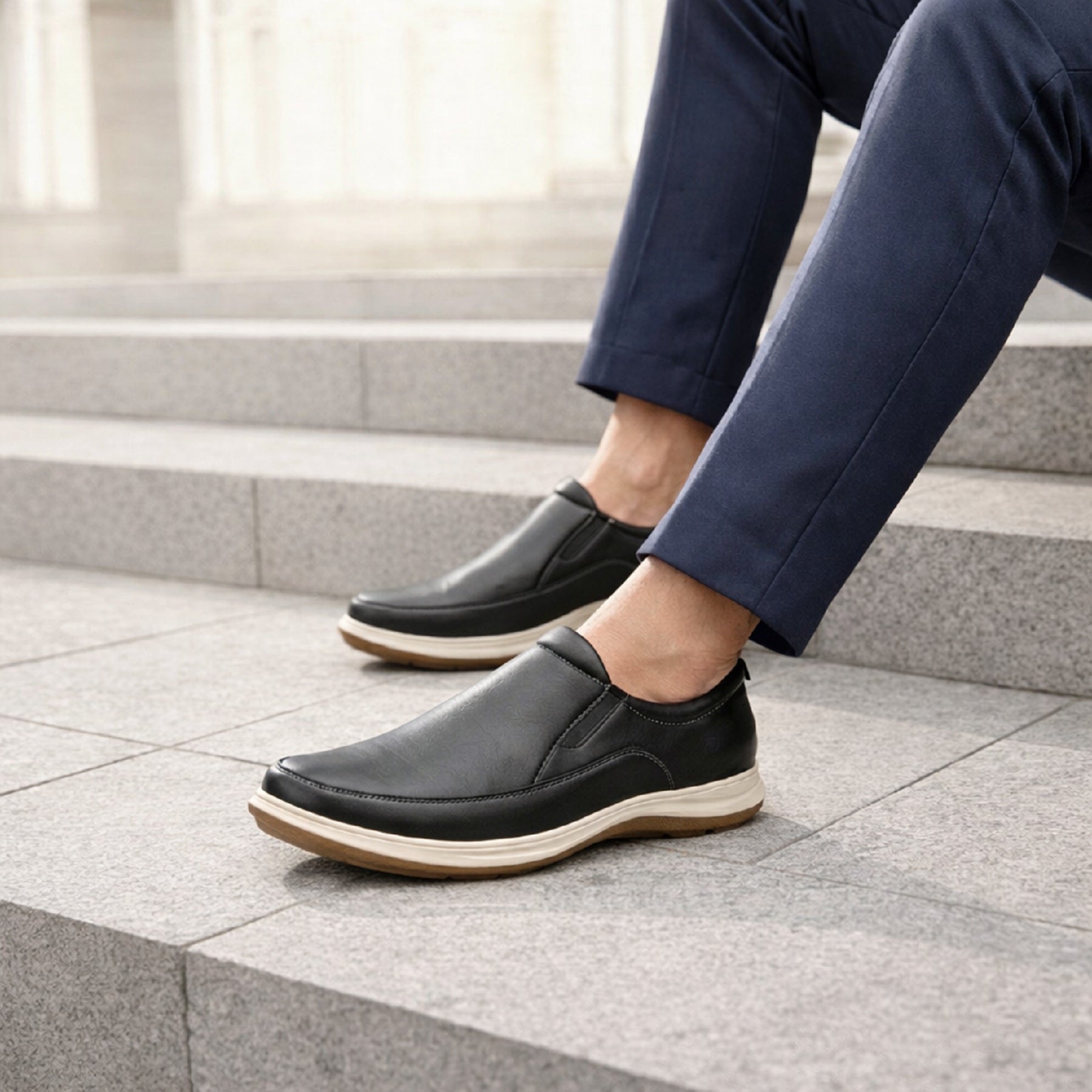 BAXXICO Mens Casual Slip On Shoes Durable Comfort for Office & Walking