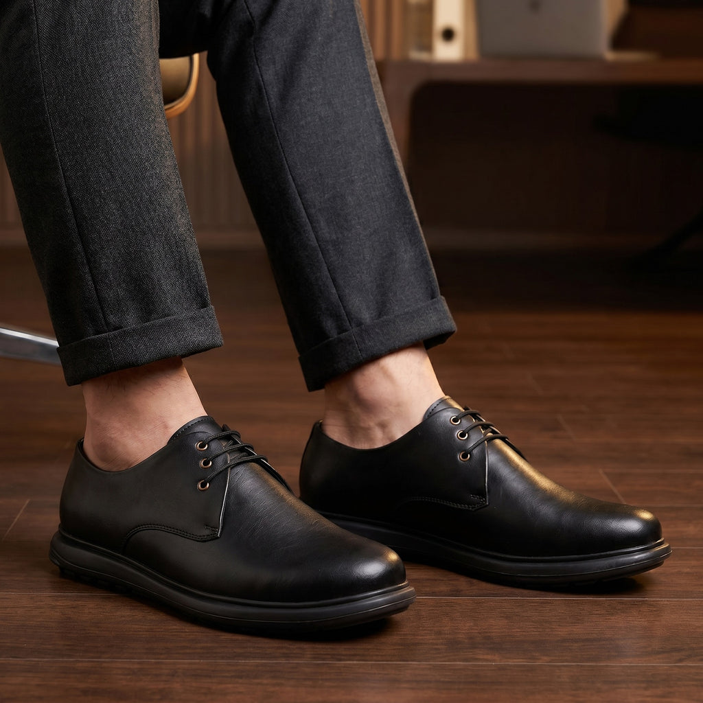BAXXICO Modern Comfort Derby Shoes with Sleek Silhouette & Premium Everyday Wear