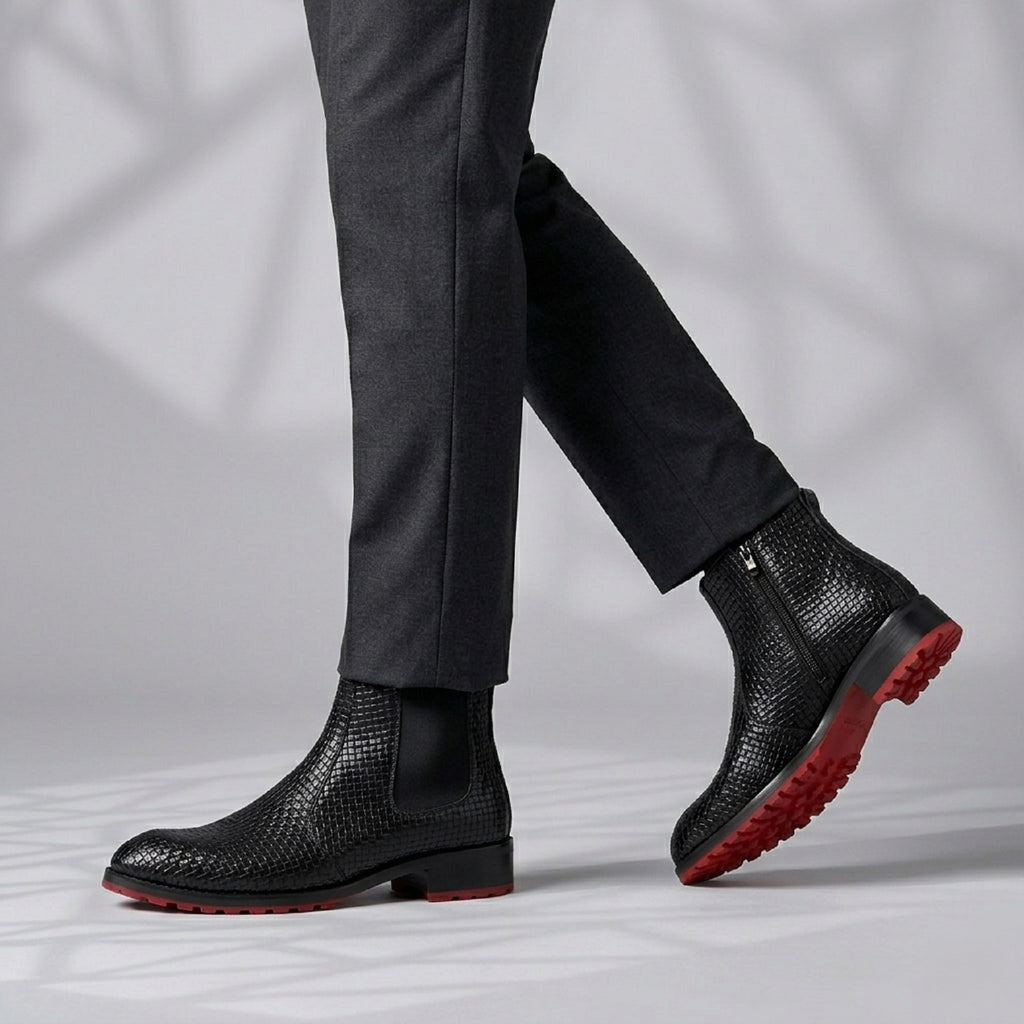 BAXXICO Stylish High Heel Boots with Premium Textured Designer Finish