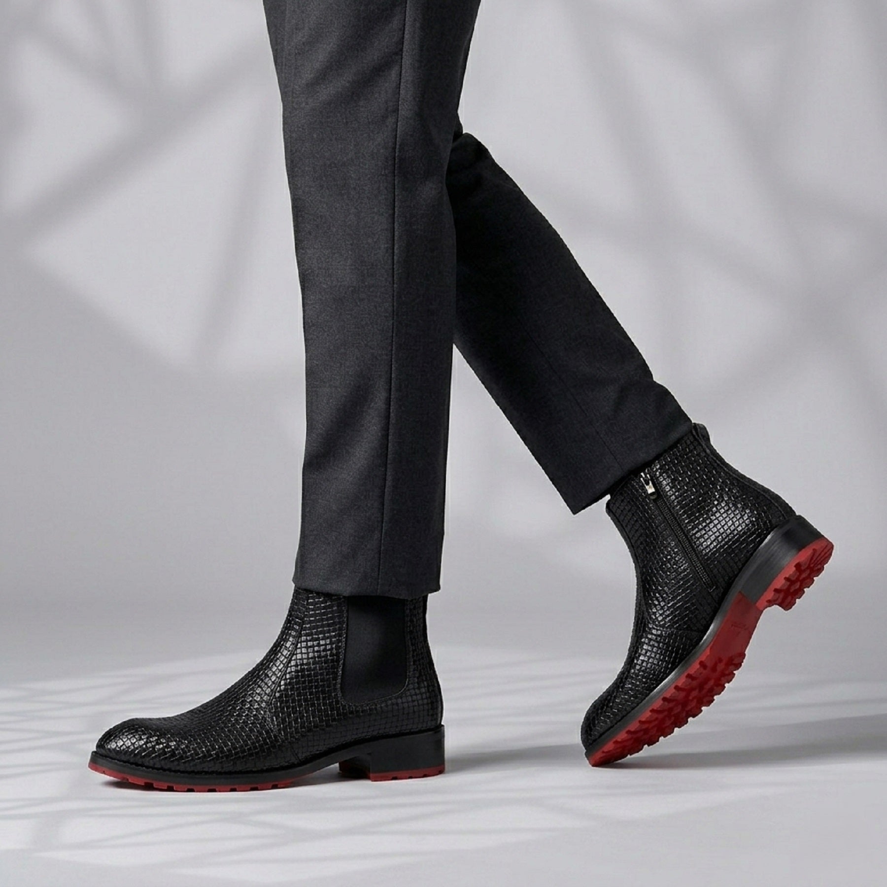 BAXXICO Stylish High Heel Boots with Premium Textured Designer Finish