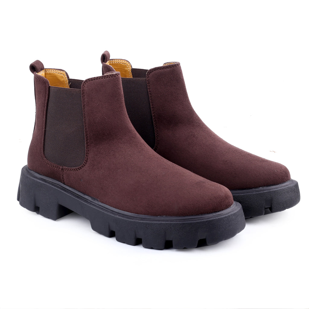Baxxico Vegan Suede Ultra Comfortable Slip-on Boots for Men