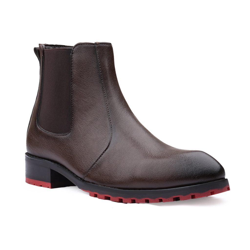 BAXXICO Stylish Black Chelsea Boots with Premium Elevated Heel Design