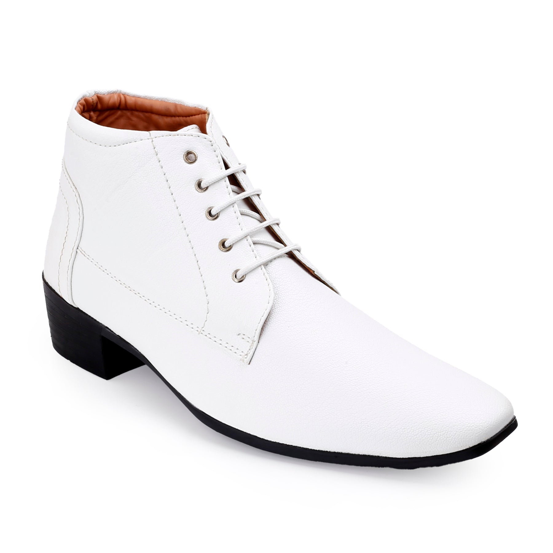 Mens Height Increasing Derby Faux Vegan Leather Formal Wear Boots