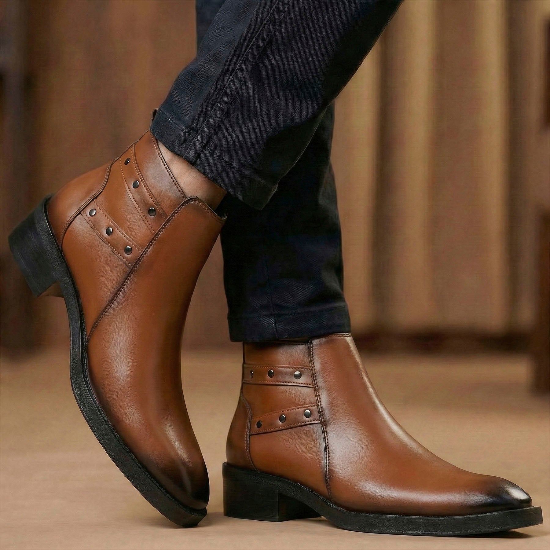 BAXXICO 2 Inch Height Lift Boots Stylish Elevator Footwear for Men