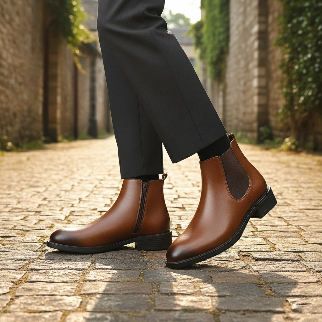 BAXXICO Mens Classic Elevator Boots Height Increase 2 Inches
