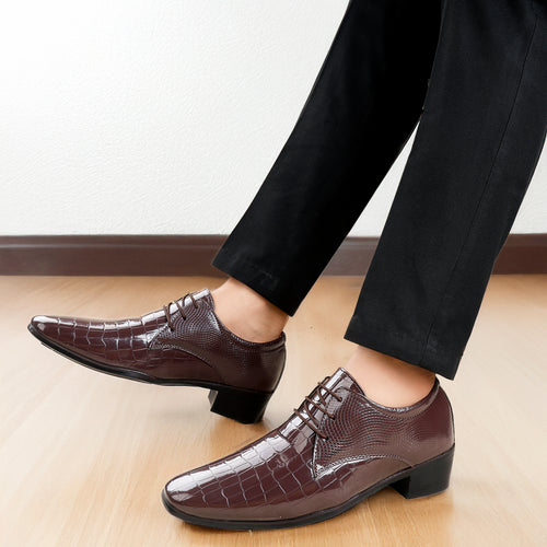 BAXXICO Height Increasing Party Wear Lace up Shoes For Men
