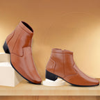 BAXXICO Formal Ankle Zipper Boots for Men