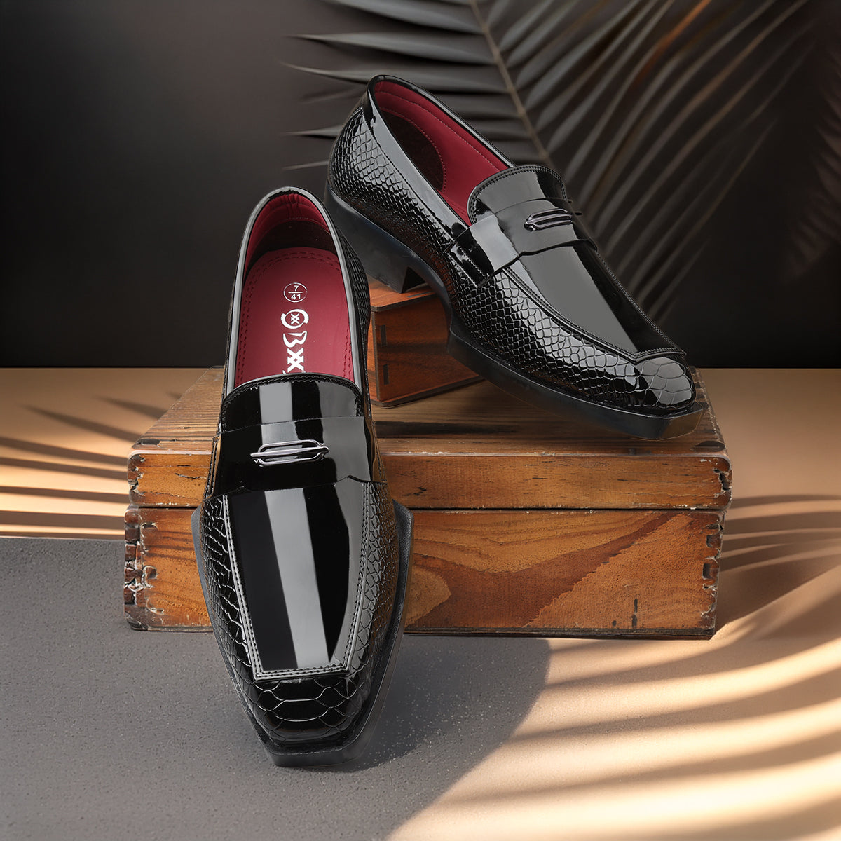 BAXXICO Luxury Party Wear Shoes with Elevated Heel Design for Men