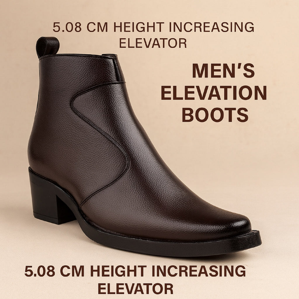 BAXXICO Mens 2 Inch Heel Height Increasing Boots