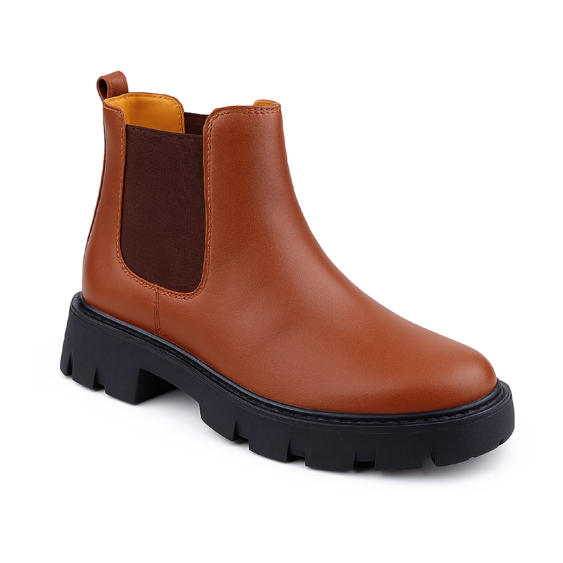 Baxxico Faux Vegan Leather Chelsea Ankle Slip on Boots for Men