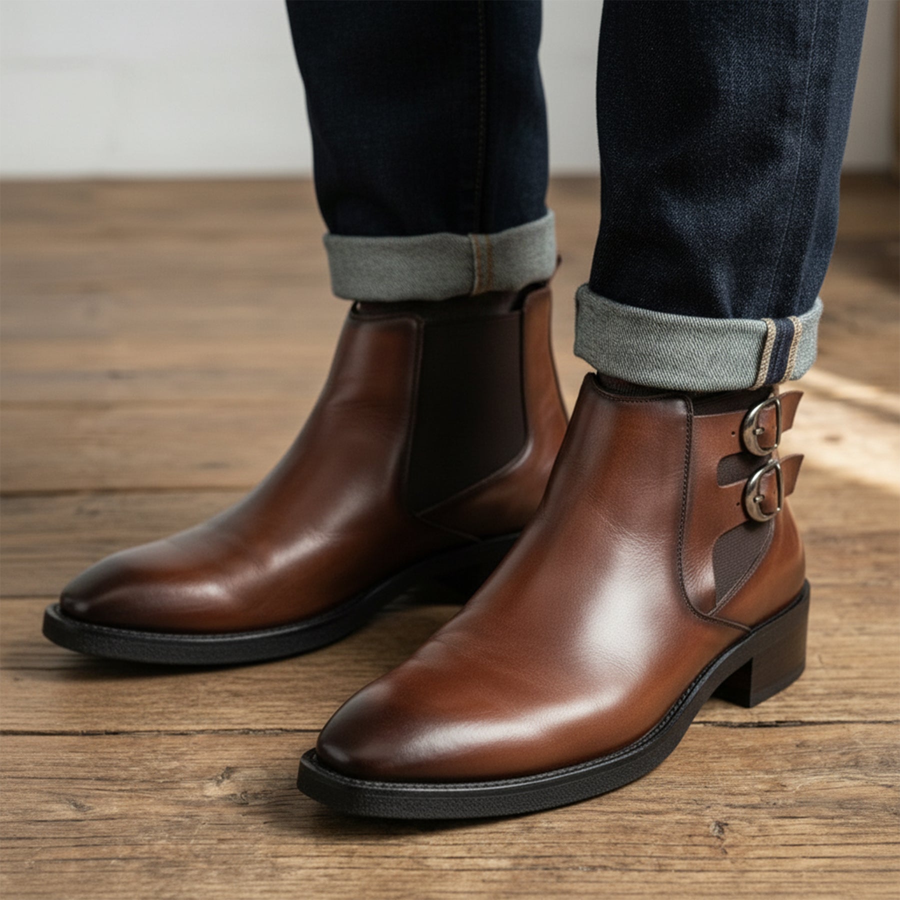 BAXXICO Mens Formal Chelsea Boots Extra Height Lift Comfortable Fashion Boots