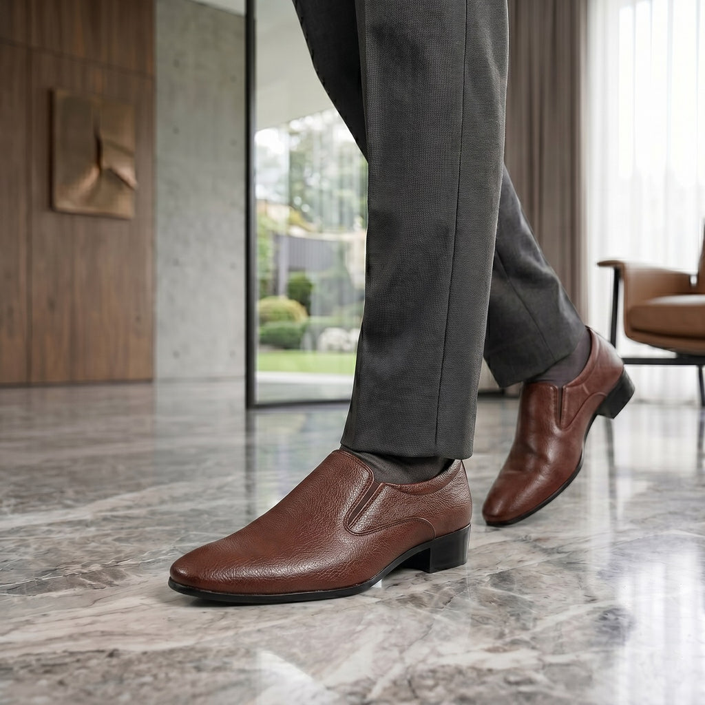 BAXXICO Height Increasing Elevator Slip-on Formal Shoes for Men