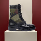 BAXXICO Mens Pure Vegan Leather High Ankle Army Boots