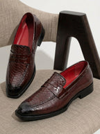 BAXXICO Premium Crocodile Texture Loafers with Comfortable Design