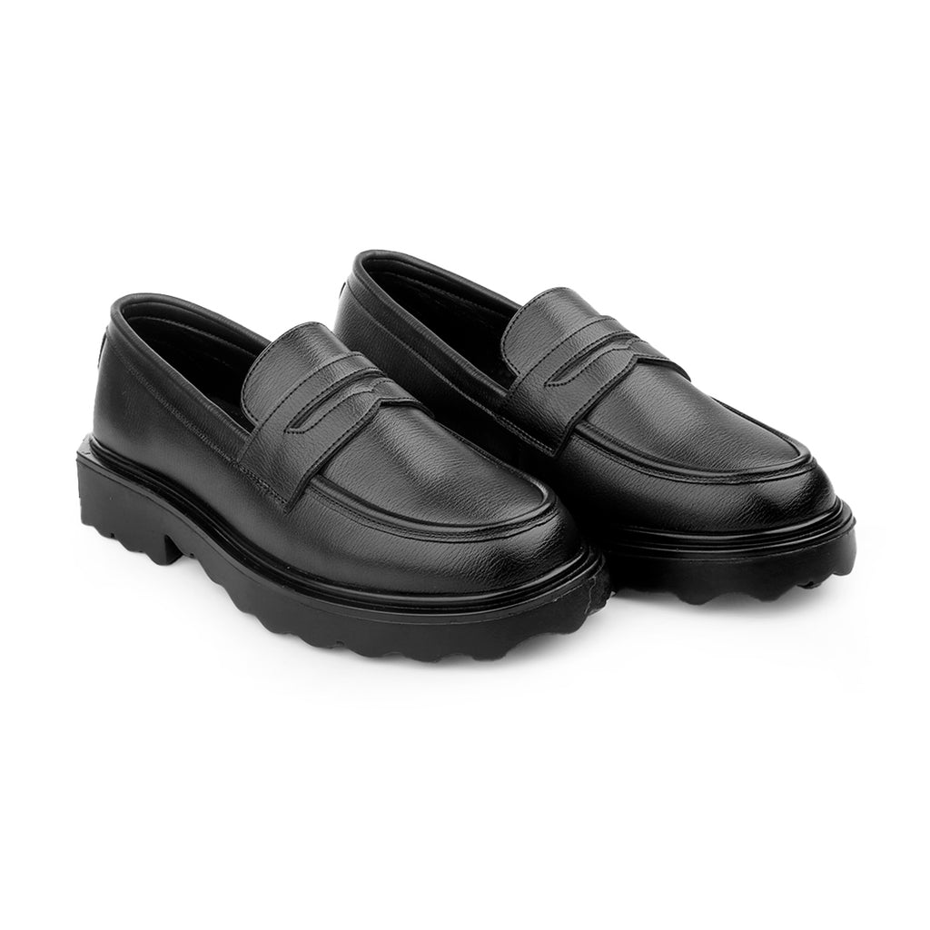 BAXXICO Stylish Black Loafers Crafted for Comfort & Bold Personality
